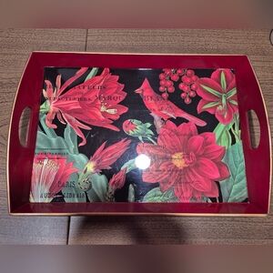 Vintage Michel Design Works Cardinal Decoupage Serving Tray